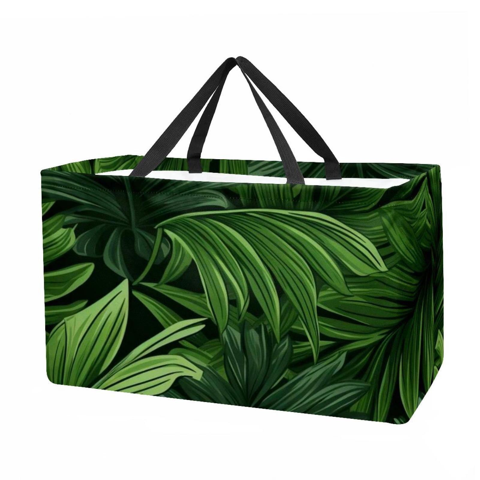 Tropical Jungle Palm Leaves Large Foldable Oxford Cloth Easter Basket
