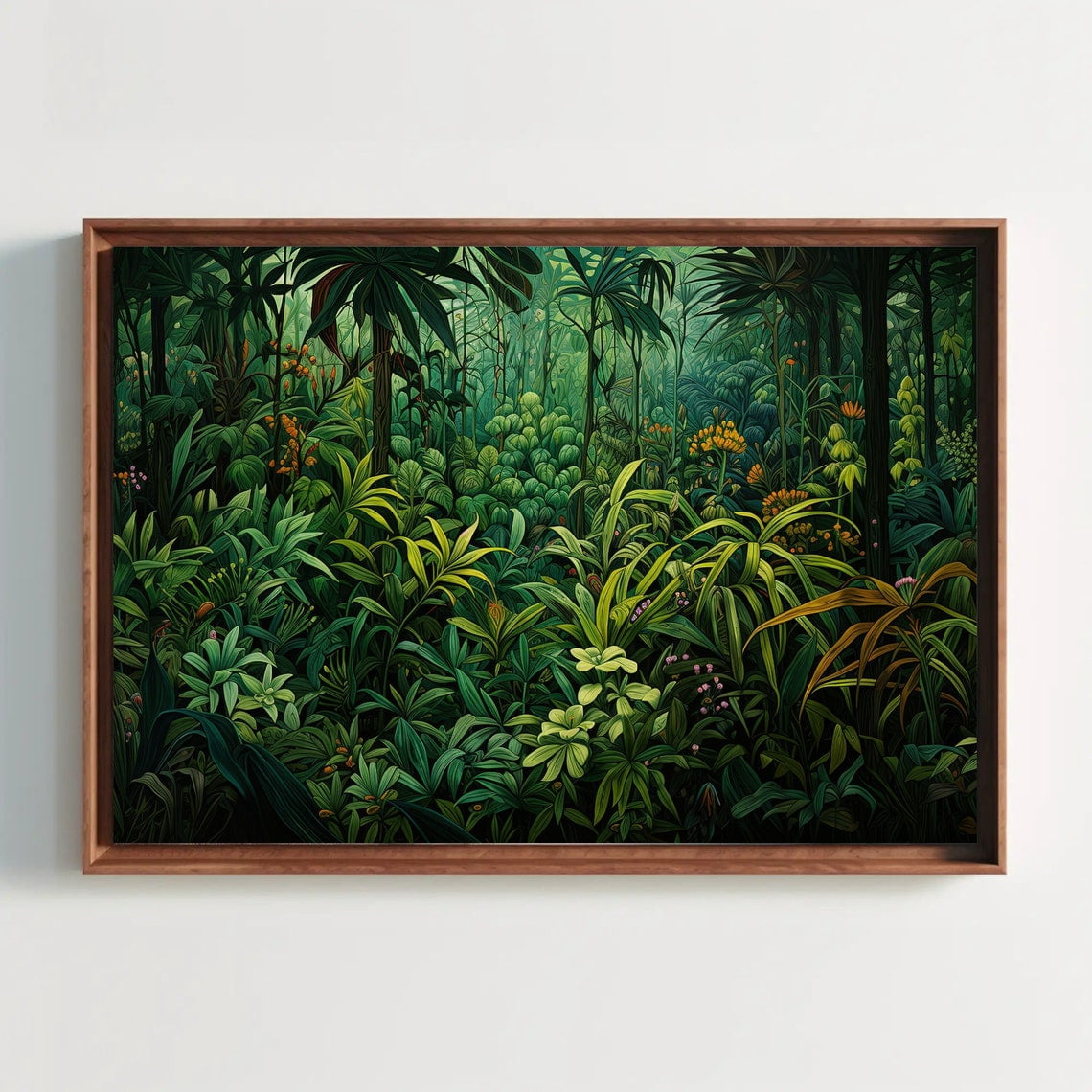Tropical Jungle Wall Art Print, Green Forest Nature Home Decor ...