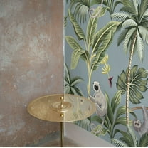 Tropical Jungle Wallpaper Grey