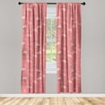 thumbnail image 1 of Tropical Jungle Window Curtains, Cartoon Design Flamingo Pattern With Linear Silhouette Boho Art, Lightweight Decor 2-Panel Set with Rod Pocket, Pair of - 28"x84", Pastel Pink Pale Pink, by Ambesonne, 1 of 3