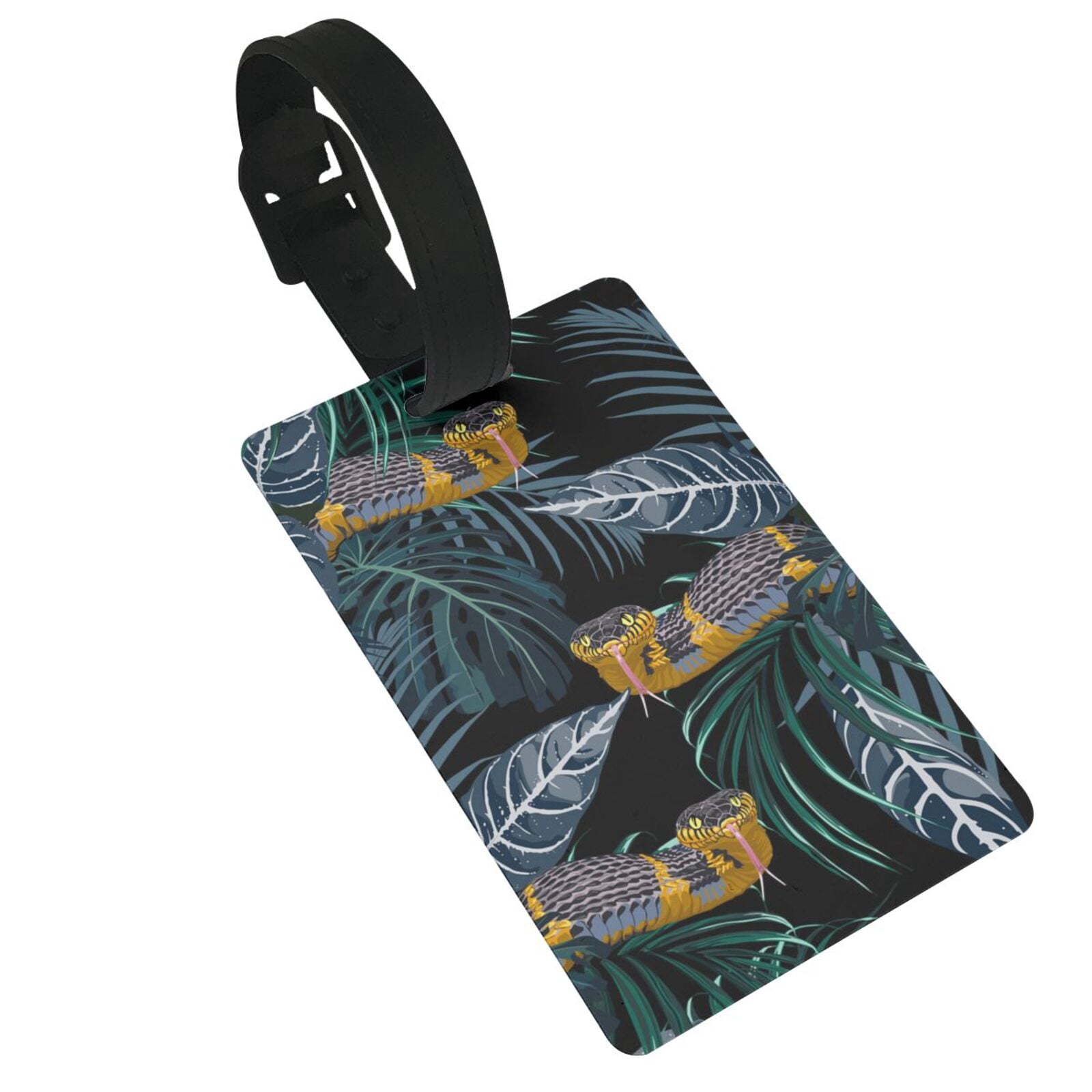 Tropical Jungle Yellow Snake Luggage Tags Suitcases ID Baggage ...
