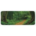 thumbnail image 1 of Tropical Kitchen Mat, Tropical Jungle Forest Trees Pathway Foliage Wilderness Nature Landscape Picture, Plush Decorative Kitchen Mat with Non Slip Backing, 47" X 19", Green Brown, by Ambesonne, 1 of 1