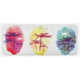 thumbnail image 1 of Tropical Kitchen Mat, Palm Trees Birds Seagulls Pattern Silhouette Surfboards Seascape, Plush Decorative Kitchen Mat with Non Slip Backing, 47" X 19", Pale Yellow Fuchsia, by Ambesonne, 1 of 1