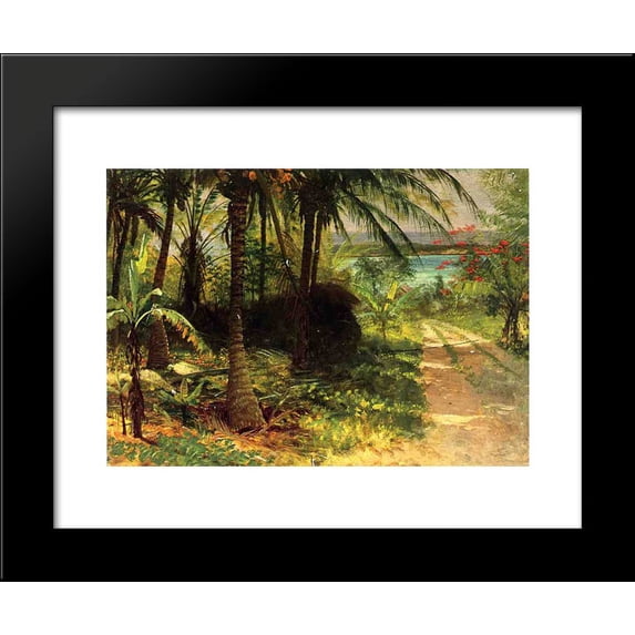 Tropical Landscape 20x24 Framed Art Print by Bierstadt, Albert