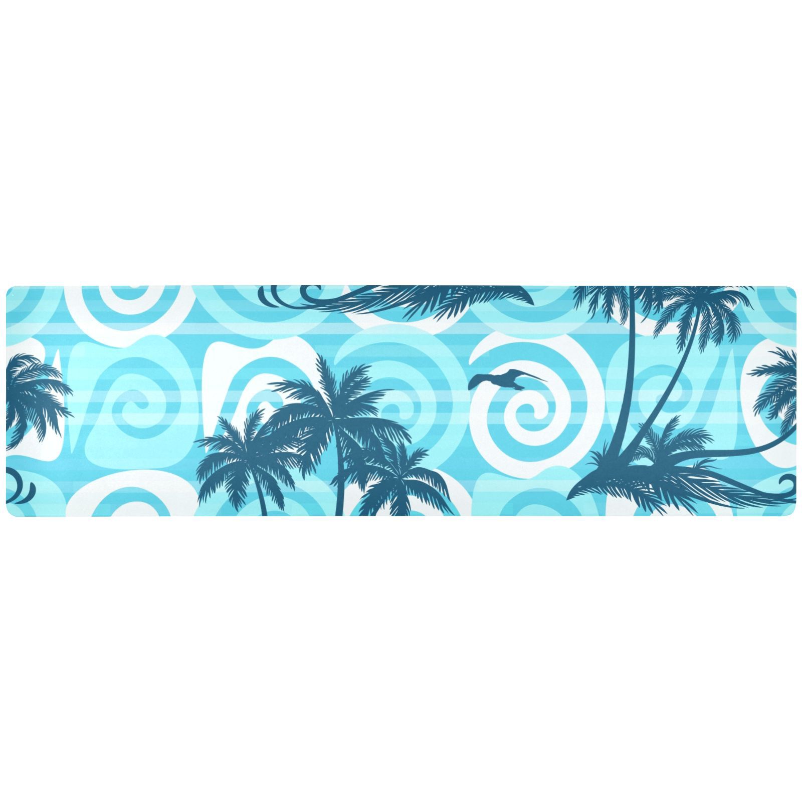 Tropical Landscape Palms Trees on Blue Rectangle Pot Holders Trivets ...