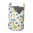 thumbnail image 1 of Tropical Laundry Bag, Monkeys Toucans Leopards and Island Plantation Hawaiian Style Repetition Print, Basket with Handles Drawstring Closure for Laundromats, 13" x 19", Multicolor, by Ambesonne, 1 of 4