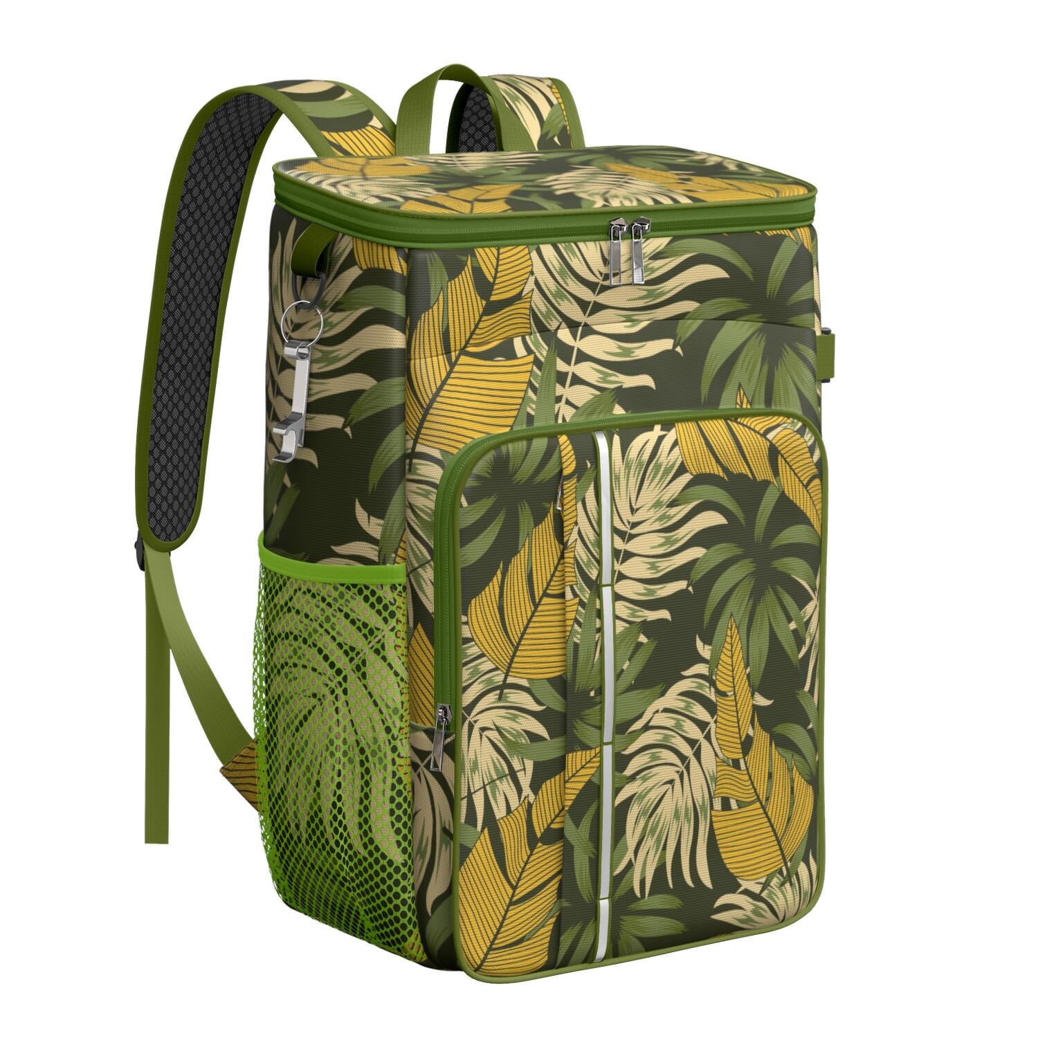 Tropical Leaf Backpack Cooler, Leakproof Cooler Bag with Palm Inspired ...