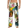thumbnail image 1 of Tropical Leaf Flower Parrot Men'S Pajama Pants Soft Sleep Lounge Pants Pjs Bottoms With Pockets Xx-Large, 1 of 6