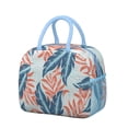 thumbnail image 1 of Tropical Leaf Insulated Lunch Tote - Durable & Portable, Splash-Proof with Outer Pocket, Perfect for Commuters, 1 of 1