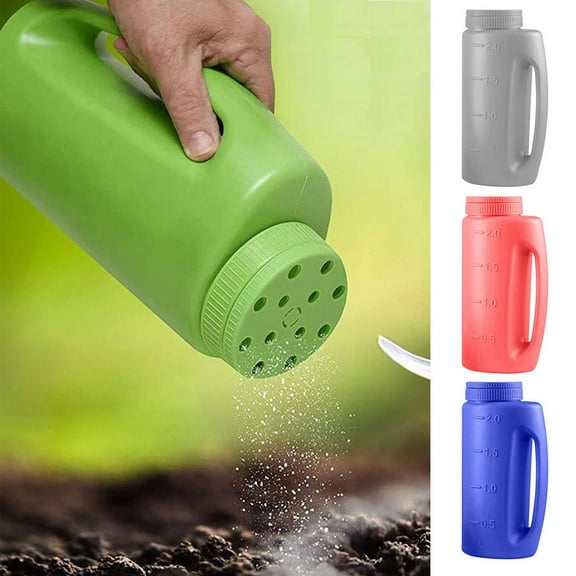 Tropical Leaf Lawn & Garden Spreader 28 cm Capacity Handheld Shaker with Adjustable Features