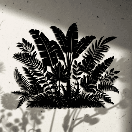 Tropical Leaf Metal Wall Art, Black Metal Sculpture for Home & Patio Decor