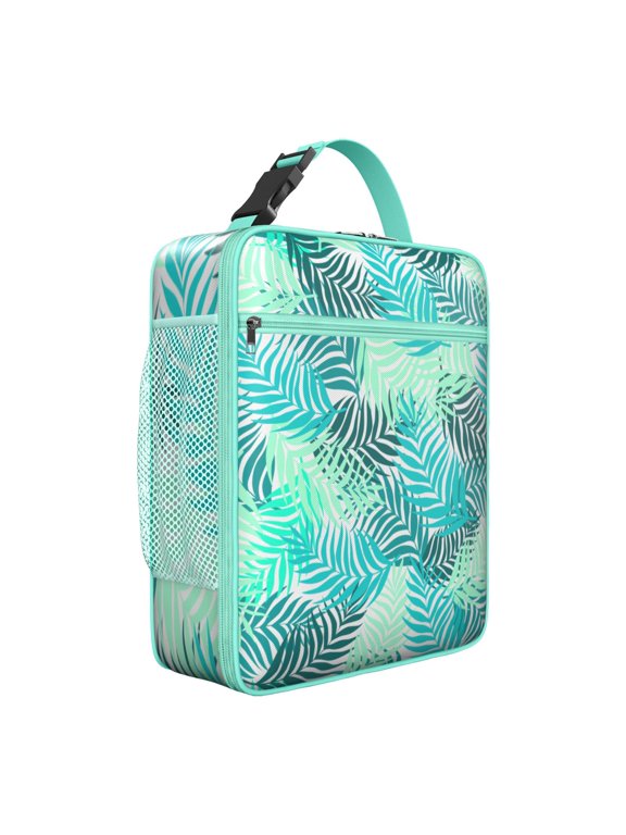 Tropical Leaf Palm Insulated Lunch Bag – Hawaiian Floral Aloha Tropical Plant Jungle Leaves Colorful Exotic Beach Vacation Palm Inspired Leafy Summer Vibrant Retro Botanical Tote