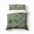thumbnail image 1 of Tropical Leaf Pattern Design Bedding Set 3 Pcs Soft Microfiber Quilt Cover For Bedroom Decor, Comforter Cover With 2 Pillowcase, 1 of 5