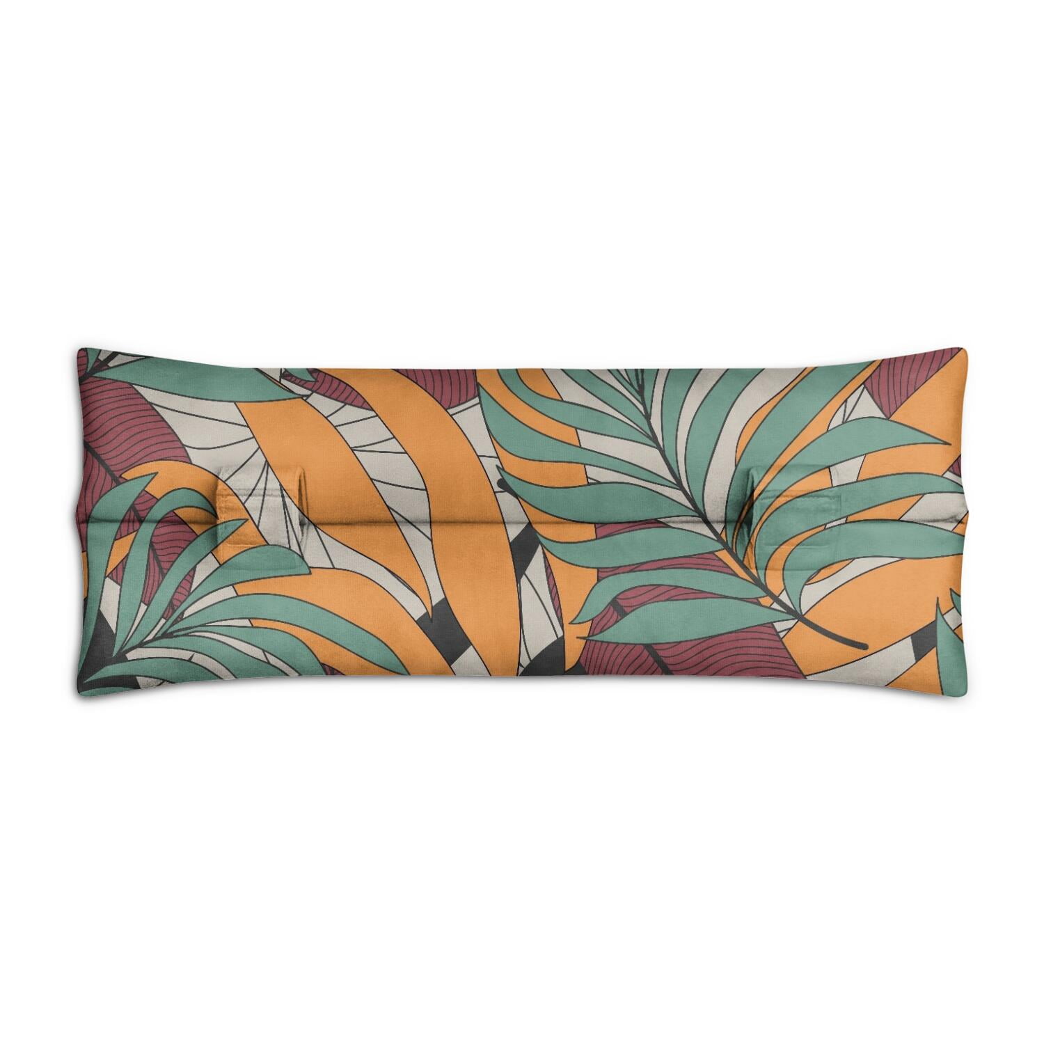 Tropical Leaf Seat Belt Cushion for Surgery - Hawaiian Floral Post Mastectomy Pillow - Comfortable Heart Surgery Recovery Cushion with Palm Inspired Print