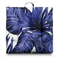 thumbnail image 1 of Tropical Leaf Seat Cushion&nbsp;– 22x22 Inch Floor Pillow, Soft Dutch Velvet, Lush Palm & Jungle Foliage (Vibrant Island Aesthetic), 1 of 7