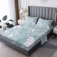 Tropical Leaf Sheets Queen Size Monstera Palm Leaves Bed Sheets, Soft