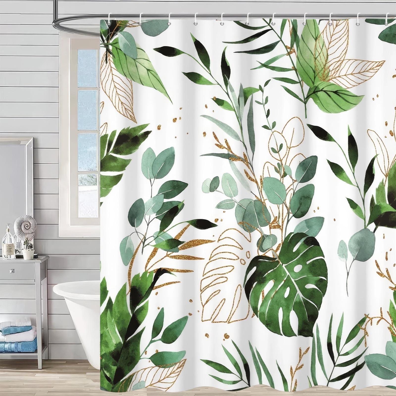 Tropical Leaf Shower Curtain