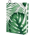 thumbnail image 1 of Tropical Leaf Stretchable Book Cover Forest Plants Washable Reusable Large Nylon Protective Covers 9.4x15.7 Inch Elastic Notebook Wraps Suitable for Most Hardcover Books Office, 1 of 9