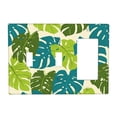 thumbnail image 1 of Tropical Leafs Switch Cover Decorative Wall Plate 3-Gang 2-Toggle 1-Decor Standard Size, 1 of 5