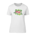 thumbnail image 1 of Tropical Leaves And Flowers Art T-Shirt Women -Image by Shutterstock, Female Medium, 1 of 2