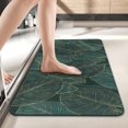 thumbnail image 1 of Tropical Leaves Bath Mat for Bathroom, Golden and Green Palm Leaf Quick Dry and Super Absorbent Bath Mat Rugs, Non Slip Rubber Backing Floor Mat 17x30 Inches for Kitchen Bedroom Indoor, 1 of 6