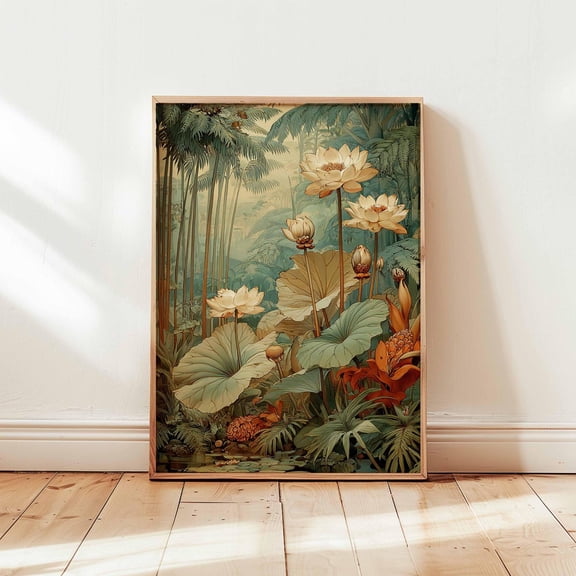 Tropical Leaves Botanical Nature Prints Jungle Exotic Green Plant Decor Unframed Paper Print