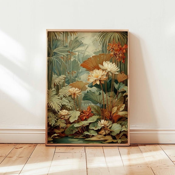 Tropical Leaves Botanical Nature Prints Jungle Exotic Green Plant Decor Unframed Paper Print