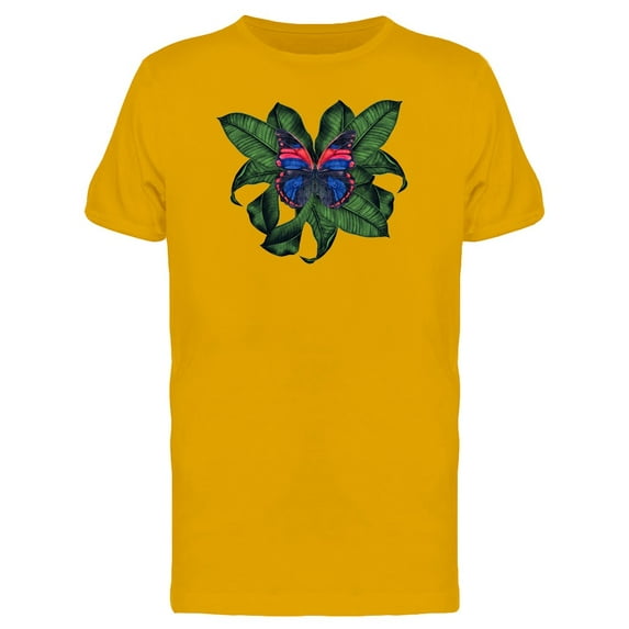 Tropical Leaves & Butterfly Tee Men's -Image by Shutterstock