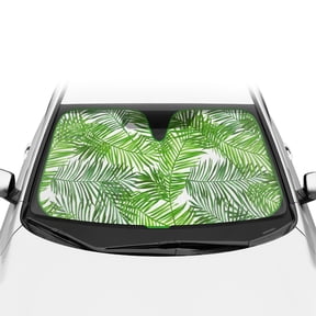 Tropical Leaves Car Windshield Sun Shade for Auto SUV Truck - AS-768 Balmy Fern