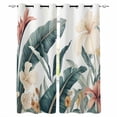 thumbnail image 1 of Tropical Leaves Floral Blackout Curtains for Bedroom Living Room Darkening Curtains 84 Inch Length 2 Panels Set Vintage Watercolor Flowers Window Curtain Window Treatment Grommet Drapes 52"x84", 1 of 9