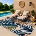 thumbnail image 1 of World Rug Gallery Floral Leaves Indoor/Outdoor Area Rug - Multi 5' x 7', 1 of 9