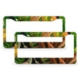 thumbnail image 1 of Tropical Leaves License Plate Frame 2 Pcs Set Tropical Green Plant Licenses Plates Frames Front Licenses Plate Covers Car Tag Frame for Women Men Stainless Aluminum License Plate Cover, 1 of 6