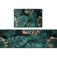 thumbnail image 1 of Tropical Leaves Monstera Kitchen Rugs and Mats Non Skid Washable Set of 2, Floral Summer Botanical Kitchen Runner Rug, Farmhouse Green Kitchen Floor Mat Under Sink Mat Throw Rug for Doormat, 1 of 6