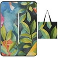thumbnail image 1 of Tropical Leaves Outdoor Picnic Blanket, Foldable Waterproof Beach Mat, Portable Beach Blanket for Beach Camping, Hiking, Family Concerts, 1 of 8