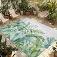 thumbnail image 1 of Tropical Leaves Outdoor Rug for Patio/Deck/Porch, Non-Slip Large Area Rug 6 x 9 Ft, Green Monstera Palm Leaves Summer Wood Gray Indoor Outdoor Rugs Washable Area Rugs, Camping Rug Carpet Runner, 1 of 8