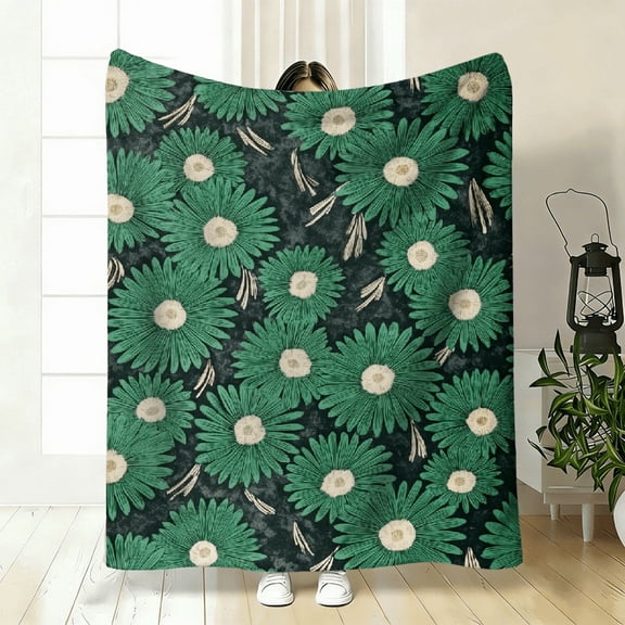 Tropical Leaves Pattern Blanket Soft High-Definition Digital Print Cooling Blanket All-Season Family and Friends Gift Soft Breathable 100 Polyester Perfect Gift