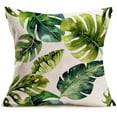 thumbnail image 1 of Tropical Leaves Pillow Covers Summer Decorative Palm Leaves Banana Leaves Watercolor Green Leaf Throw Pillow Cases Cushion Cover for Sofa Bed Car Couch, 18x18 Inch, 1 of 1