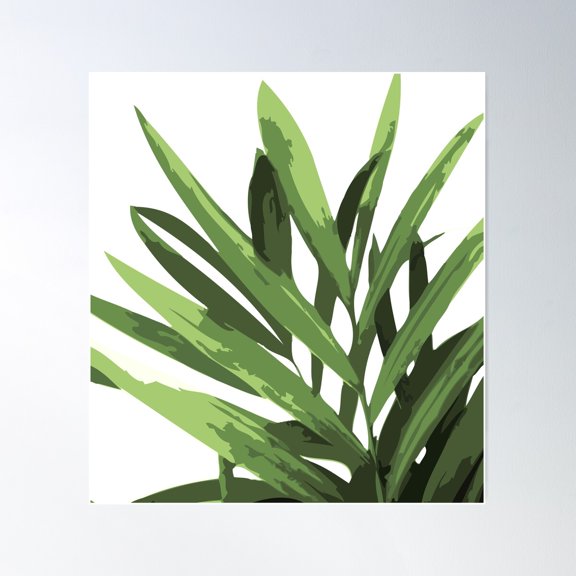 Tropical Leaves Poster Wall Art, Modern Wall Decor For Living Room Bedroom, 24x24 UNFRAMED
