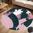 thumbnail image 1 of Tropical Leaves Round Carpet Living Room Bedroom Home Decoration Coffee Table Mat Lounge Rug Chair Mats, 1 of 5