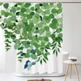 thumbnail image 1 of Tropical Leaves Shower Curtain 180cm *180cm with Green Plants Waterproof Shower Curtain Shower Curtains for Bathroom, 1 of 5
