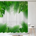 thumbnail image 1 of Tropical Leaves Shower Curtain 180cm *180cm with Green Plants Waterproof Shower Curtain Shower Curtains for Bathroom, 1 of 5