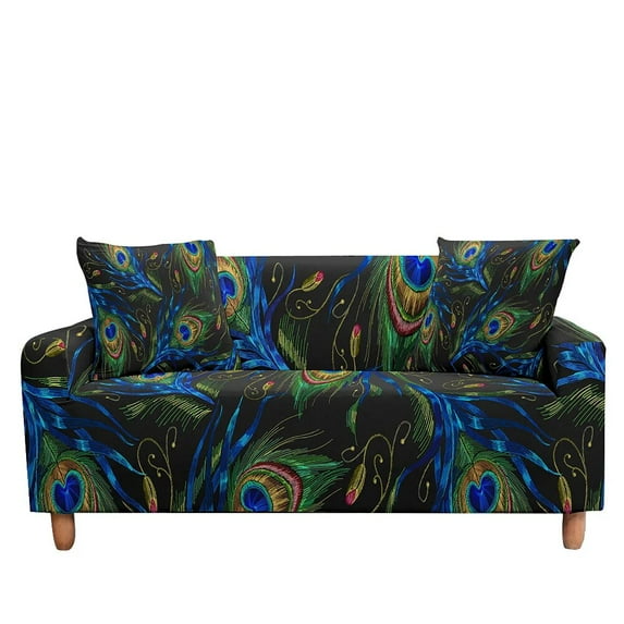 Tropical Leaves Stretch Sofa Cover for Living Room Sectional Couch Cover Elastic Armchair Slipcovers LoveSeat 1/2/3/4 Seater