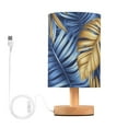 thumbnail image 1 of Tropical Leaves Table Lamp for Desk Nightstand Lamp with USB Modern Gifts for Bedroom Living Room Kids Room, 1 of 7