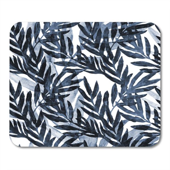 Tropical Leaves on Watercolor Greens of Exotic Monstera Plant Mousepad Mouse Pad Mouse Mat 9x10 inch