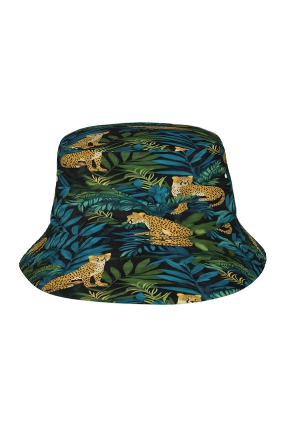 Tropical Leopard Fisherman's Hat Lightweight and Breathable Sun Hat Suitable for Both Men and Women
