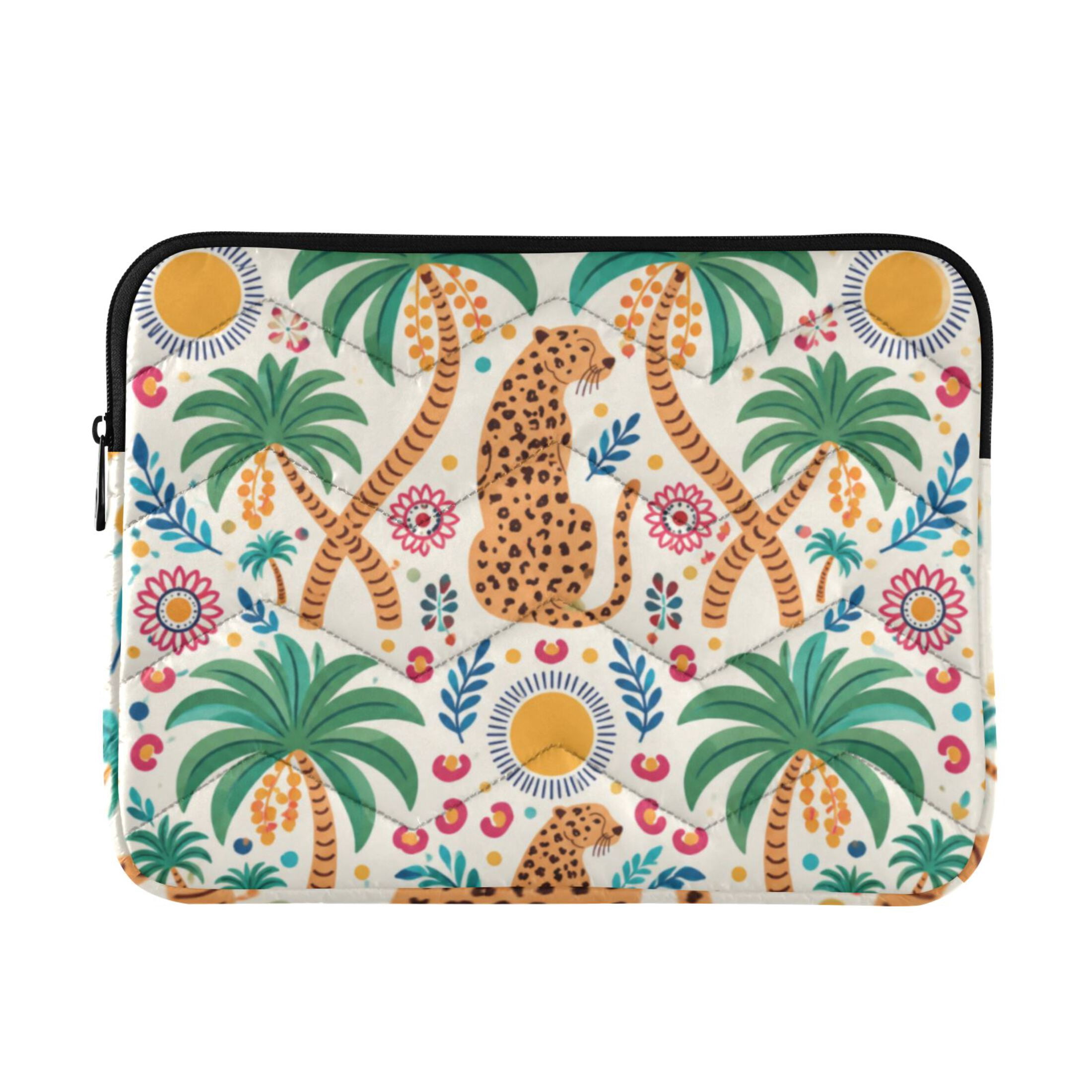 Tropical Leopard Printed Laptop Sleeve 15-16 Inch Computer Bag & Laptop ...