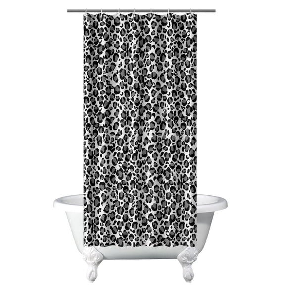 Tropical Leopard Shower Curtain Cheetah Spots Print Exotic Pattern Cute Animal Texture Abstract Design Modern Fashion Aesthetic Bathroom Decor Waterproof with Hooks