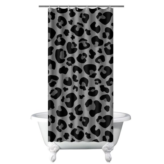 Tropical Leopard Shower Curtain Cheetah Spots Print Exotic Pattern Cute Animal Texture Abstract Design Modern Fashion Aesthetic Bathroom Decor Waterproof with Hooks