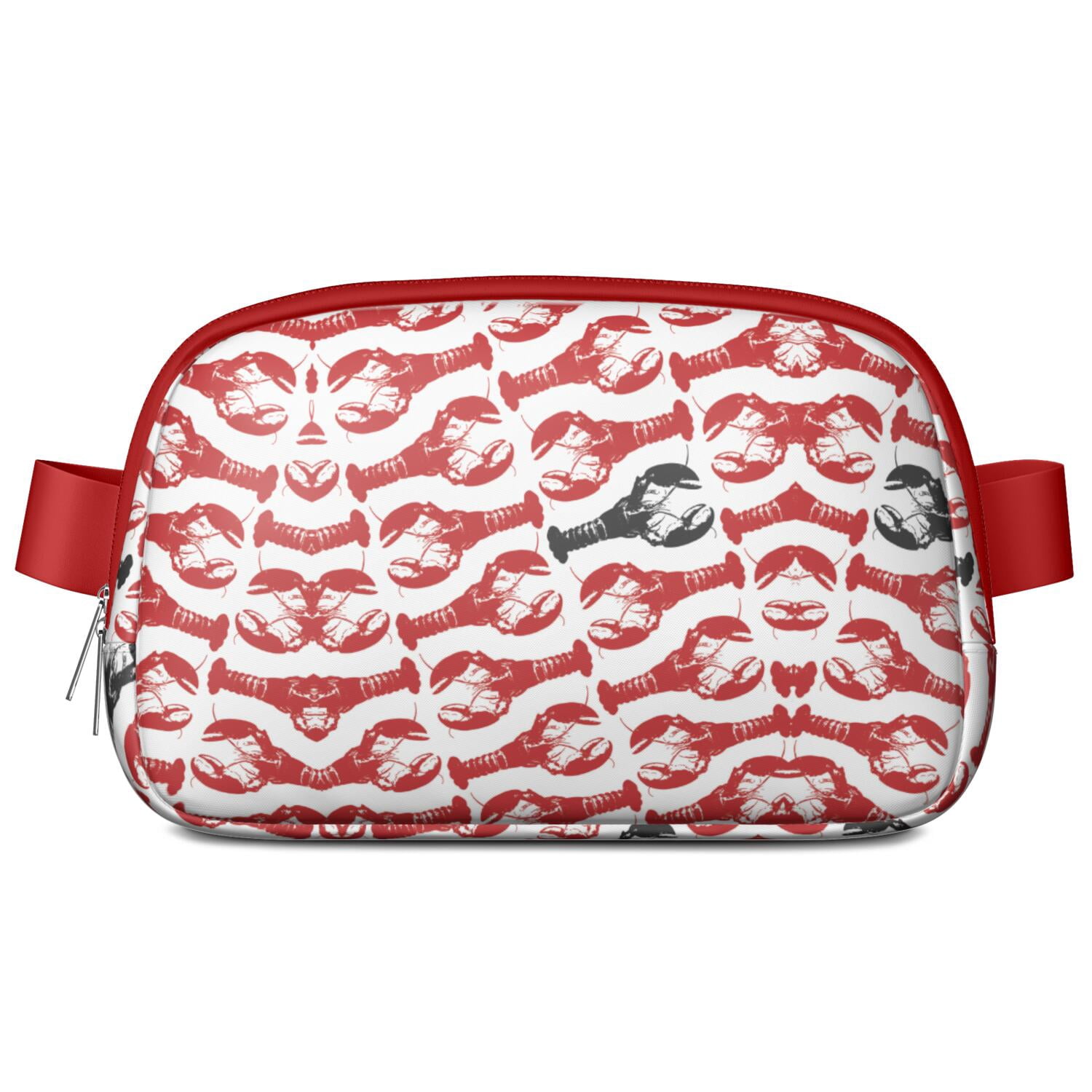 Tropical Lobster Belt Bag for Women – Nautical Sea Life Fanny Pack with Crustacean, Coral, Starfish & Coastal Ocean Vibes