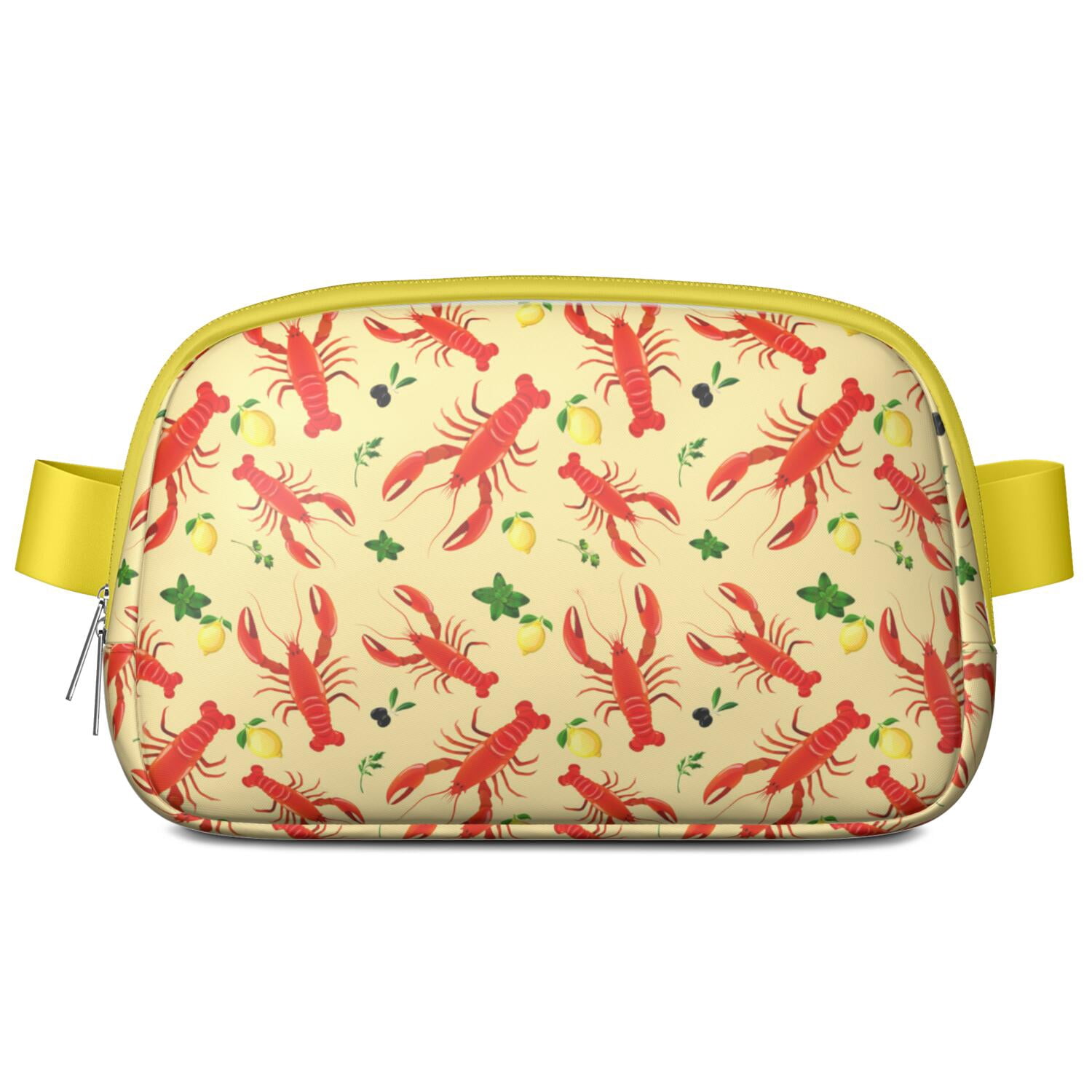 Tropical Lobster Belt Bag for Women – Nautical Sea Life Fanny Pack with Crustacean, Coral, Starfish & Coastal Ocean Vibes